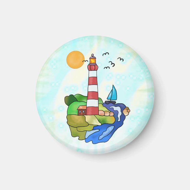 lighthouse at stand magnet (Front)