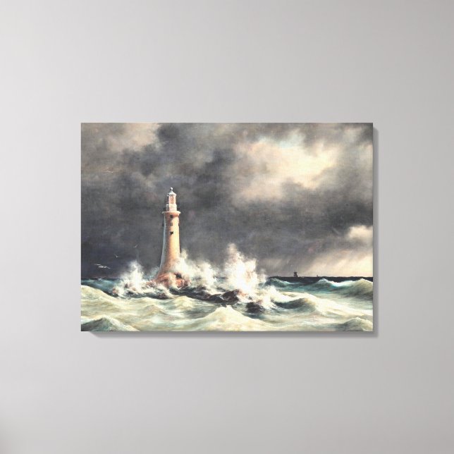Lighthouse at Stora Balt Canvas Print (Front)