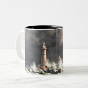Lighthouse at Stora Balt Two-Tone Coffee Mug