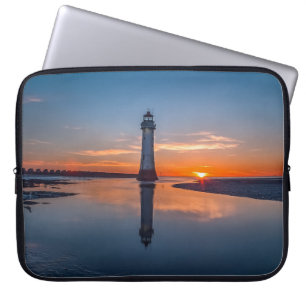 Lighthouse At Sunrise Laptop Sleeve