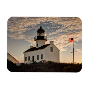 Lighthouse at sunset, California Magnet