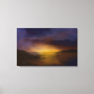 Lighthouse at Sunset Canvas Print