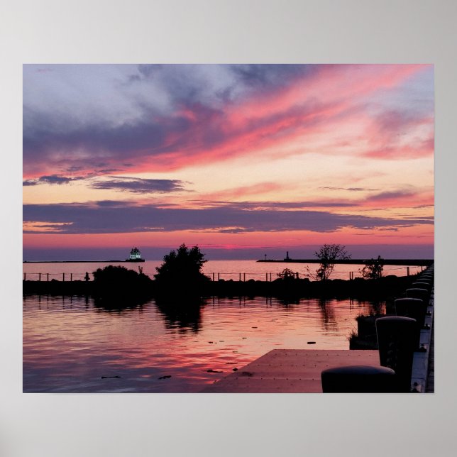 Lighthouse at Sunset I Poster (Front)