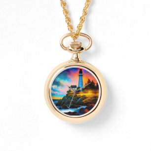 Lighthouse at Sunset Watch