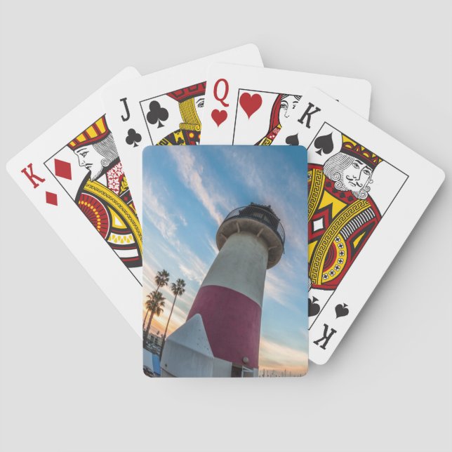 Lighthouse at the Oceanside Harbour Playing Cards (Back)