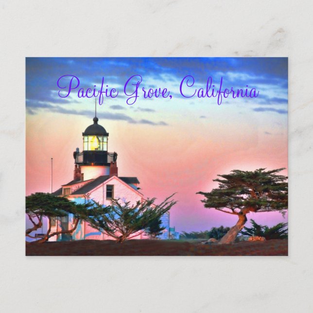 Lighthouse at Twilight Postcard (Front)