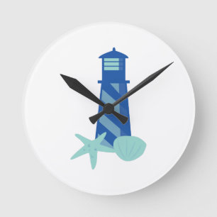 Lighthouse Base Round Clock