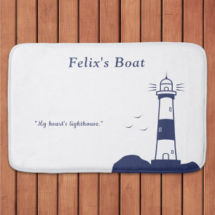 Lighthouse bath mat