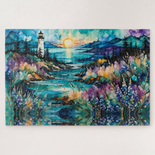 Lighthouse Bay Mountain Wildflower Garden  Jigsaw Puzzle