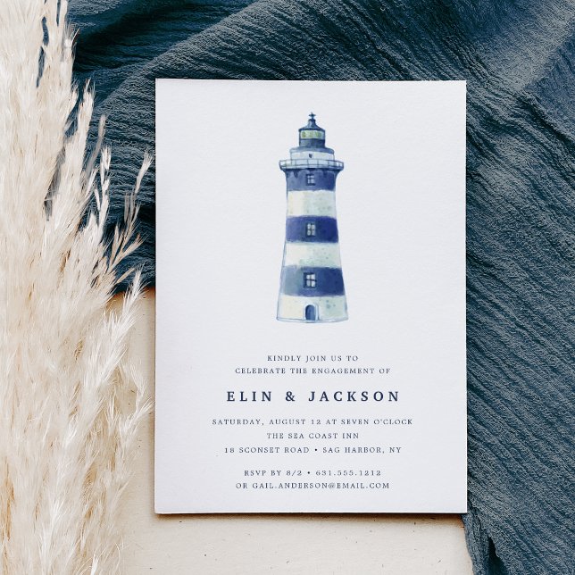 Lighthouse Beach | Engagement Party Invitation (Creator Uploaded)
