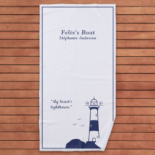 Lighthouse beach towel
