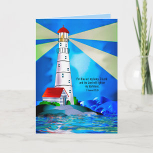 Lighthouse Beacon of Light Christian Inspiration Card