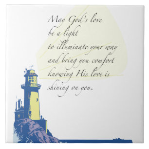 Lighthouse Blessings Prayer Tile