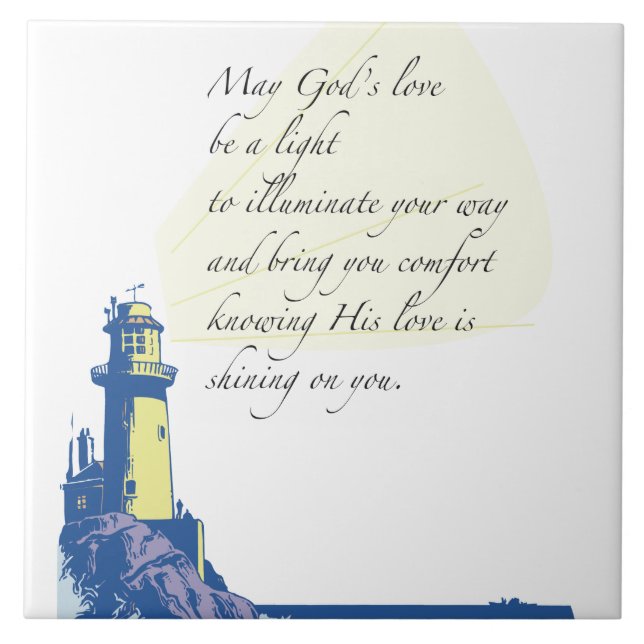 Lighthouse Blessings Prayer Tile (Front)