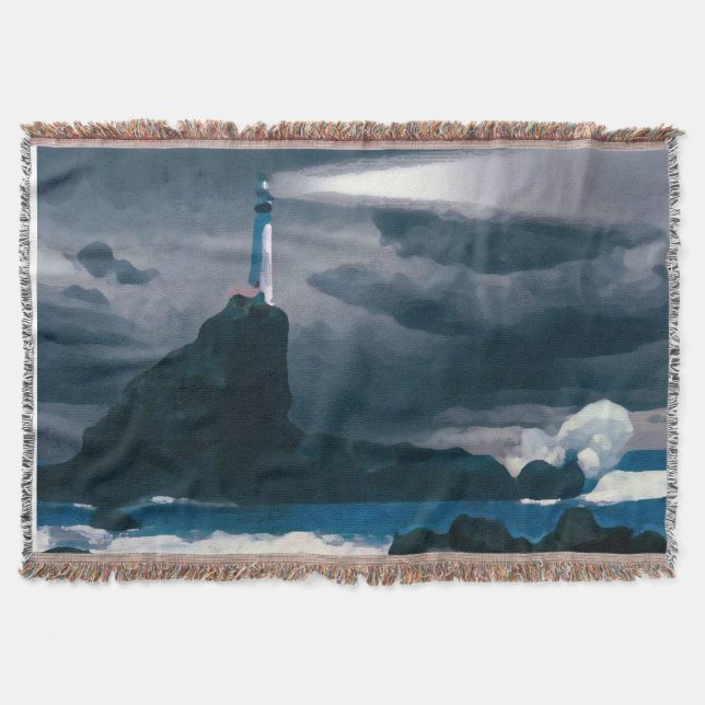 Lighthouse blue blanket (Front)