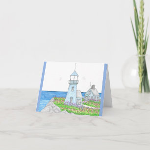 Lighthouse Blues; Folded Note Card