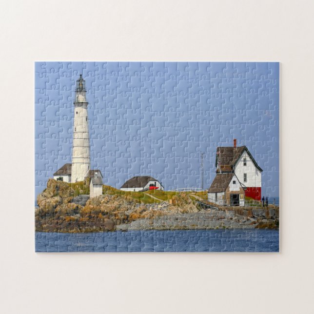 Lighthouse Boston Harbour. Jigsaw Puzzle (Horizontal)