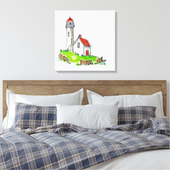 Lighthouse Canvas Print (Insitu(Bedroom))