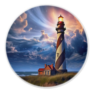 Lighthouse Cape Hatteras Ceramic Knob