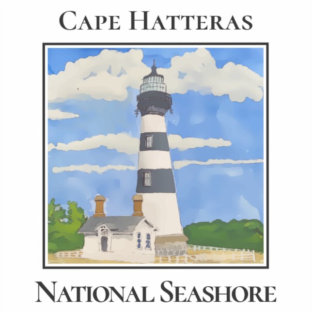 Lighthouse, Cape Hatteras, National Seashore (Front)