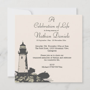 Lighthouse Celebration of Life Card