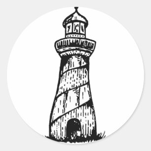 Lighthouse  classic round sticker