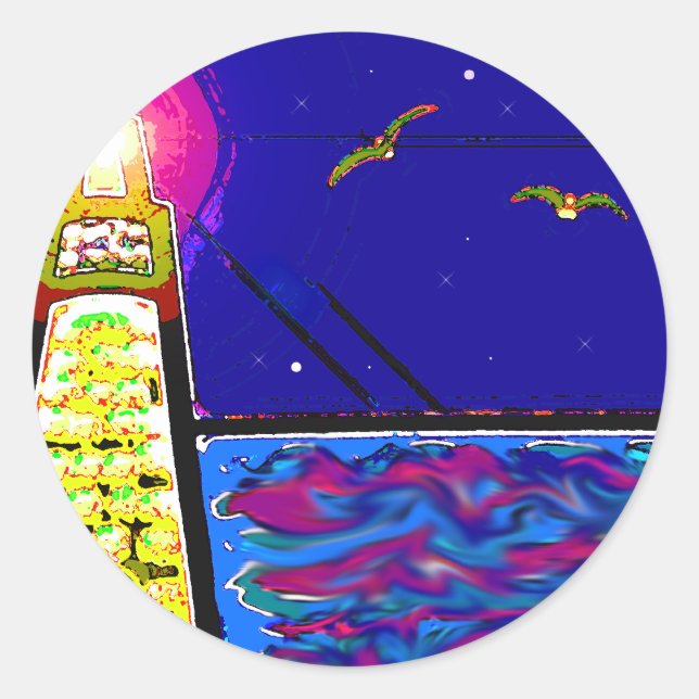 Lighthouse Classic Round Sticker (Front)
