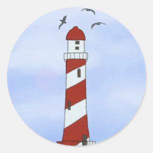 lighthouse classic round sticker
