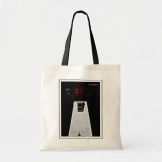 Lighthouse & crow photo on natural  tote