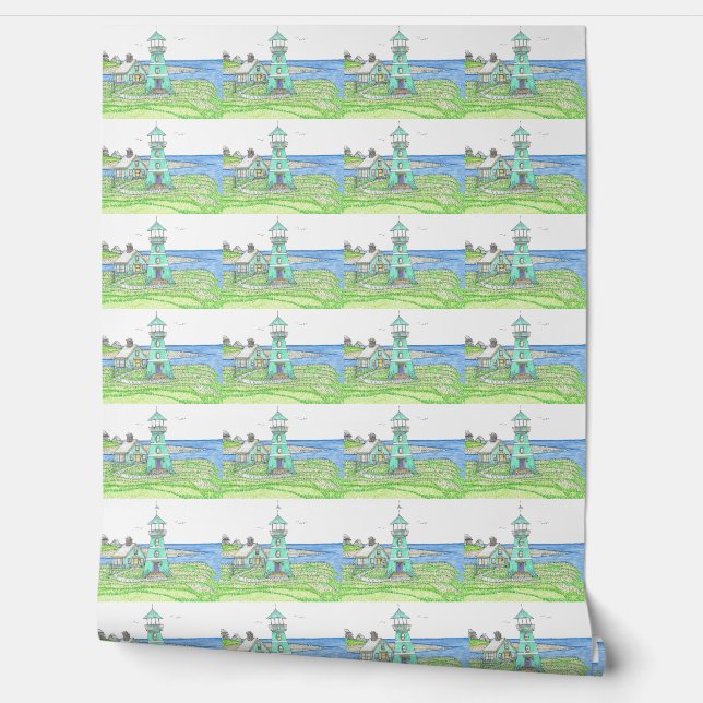 Lighthouse Cyan  Wallpaper (Unrolling)