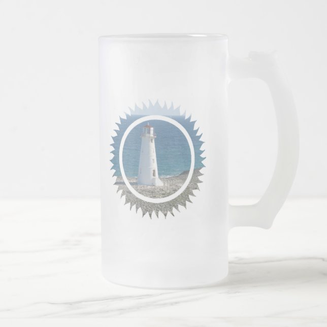 Lighthouse Design Frosted Mug (Right)