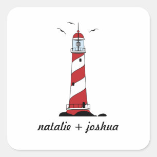 Lighthouse Destination Wedding Envelope Seal