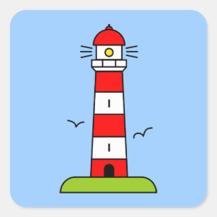 Lighthouse drawing stickers