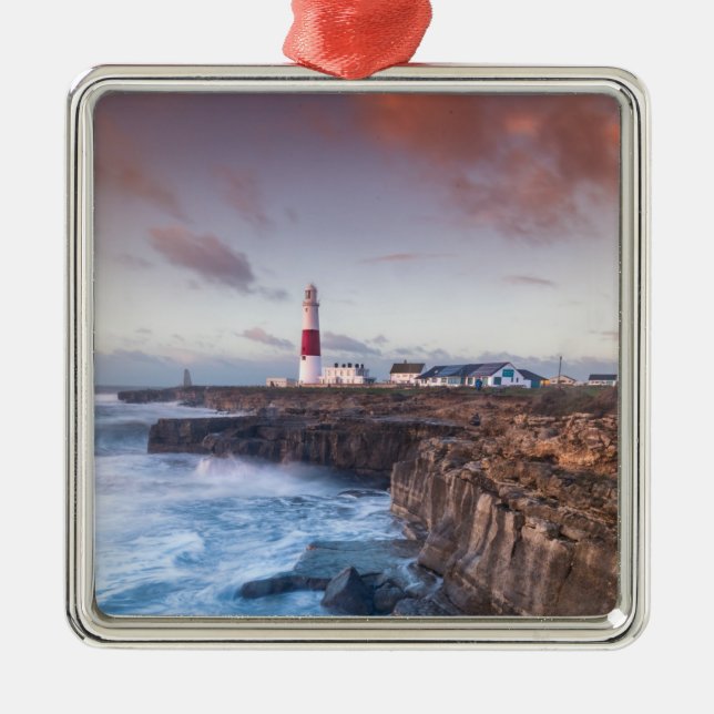 Lighthouse England Metal Tree Decoration (Front)