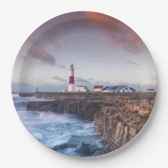 Lighthouse England Paper Plate (Front)