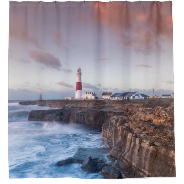 Lighthouse England Shower Curtain (Front)