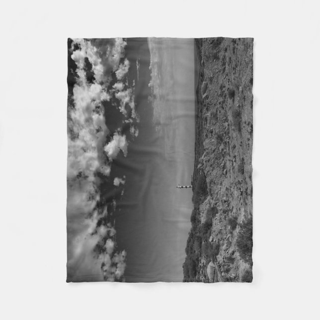 Lighthouse Faro de Abona, Tenerife Fleece Blanket (Front)