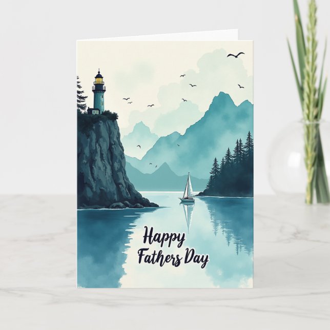 Lighthouse Fathers Day Art Card (Front)