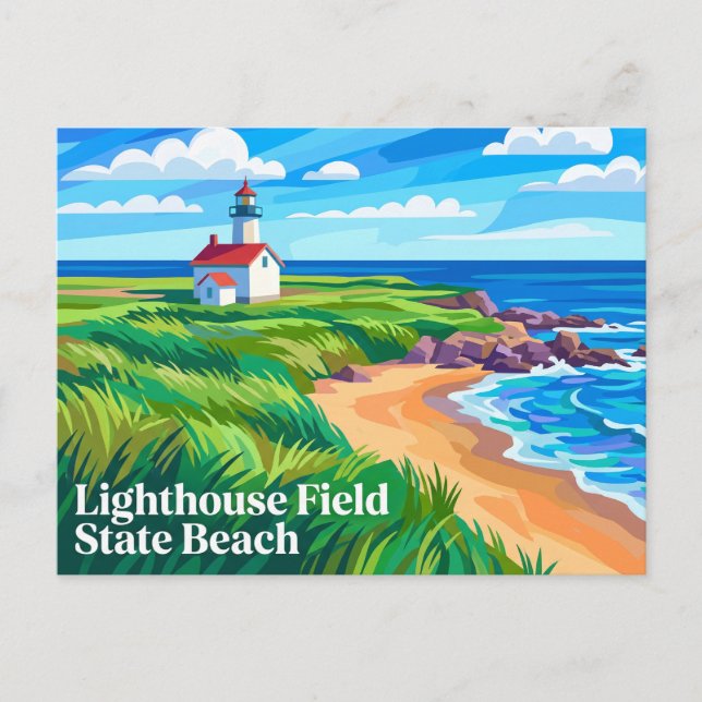 Lighthouse Field State Beach California Postcard (Front)