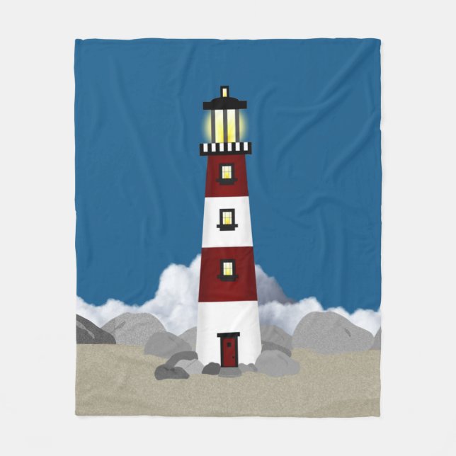 Lighthouse Fleece Blanket (Front)
