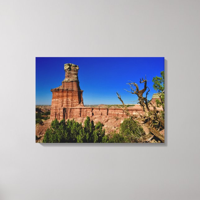 Lighthouse Formation in Palo Duro Canyon Canvas Print (Front)