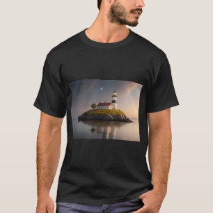 Lighthouse Glow by the Sea Print Tee