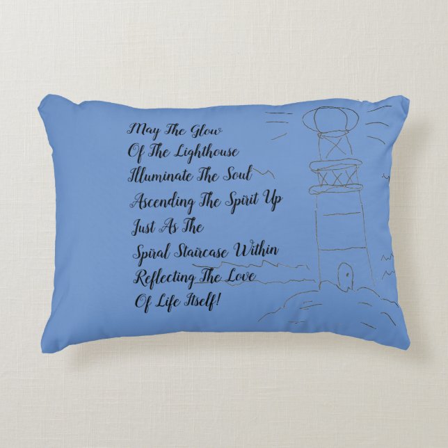 Lighthouse Glow Decorative Cushion (Front)