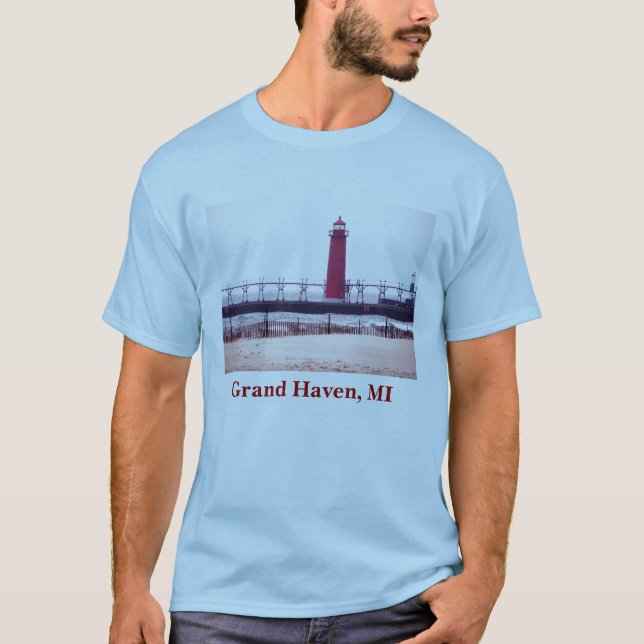 LIGHTHOUSE, Grand Haven, MI T-Shirt (Front)