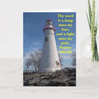 Lighthouse Greeting Card with Inspirational msg.