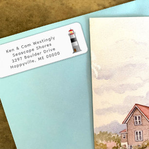 Lighthouse Grey Printed Return Address labels