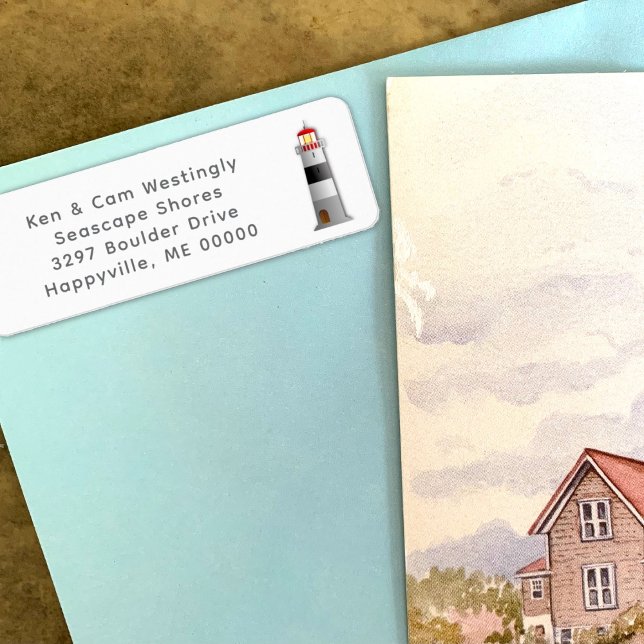 Lighthouse Grey Printed Return Address labels (Creator Uploaded)