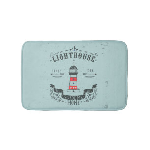 Lighthouse Guide Me Home Poster Bath Mat