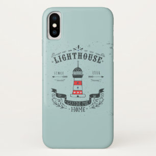 Lighthouse Guide Me Home Poster iPhone X Case