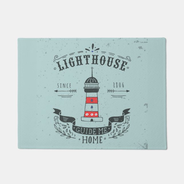 Lighthouse Guide Me Home Poster Doormat (Front)